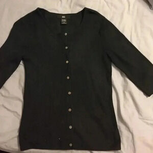 Dark navy blue button down cardigan